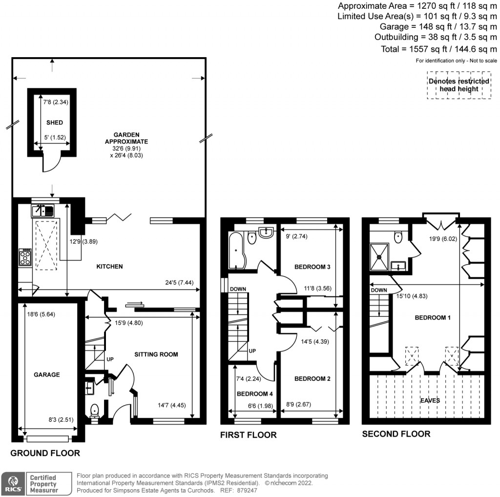 Floorplans For Durrell Way, Shepperton
