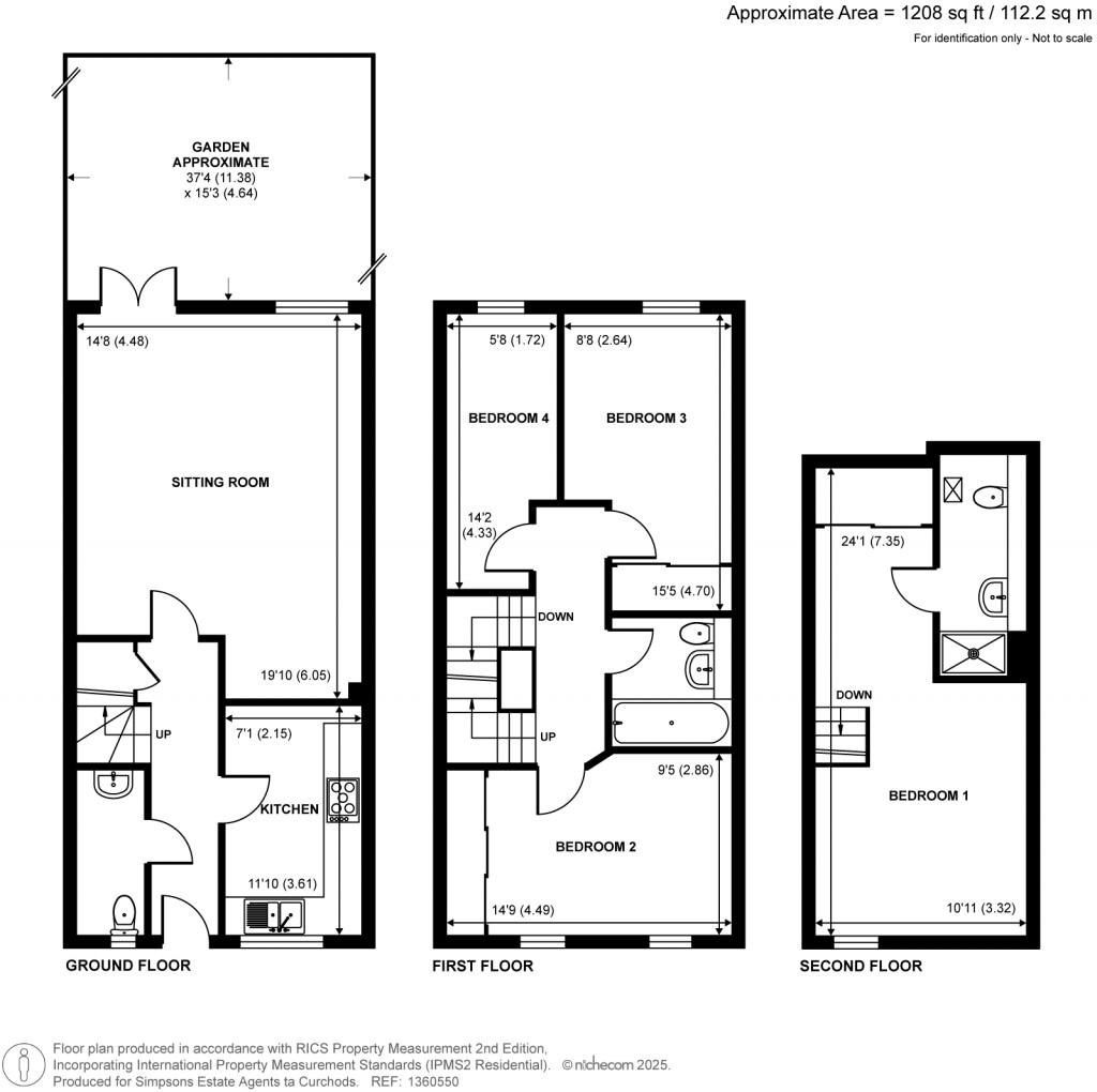 Floorplans For Hersham, Walton On Thames, Surrey