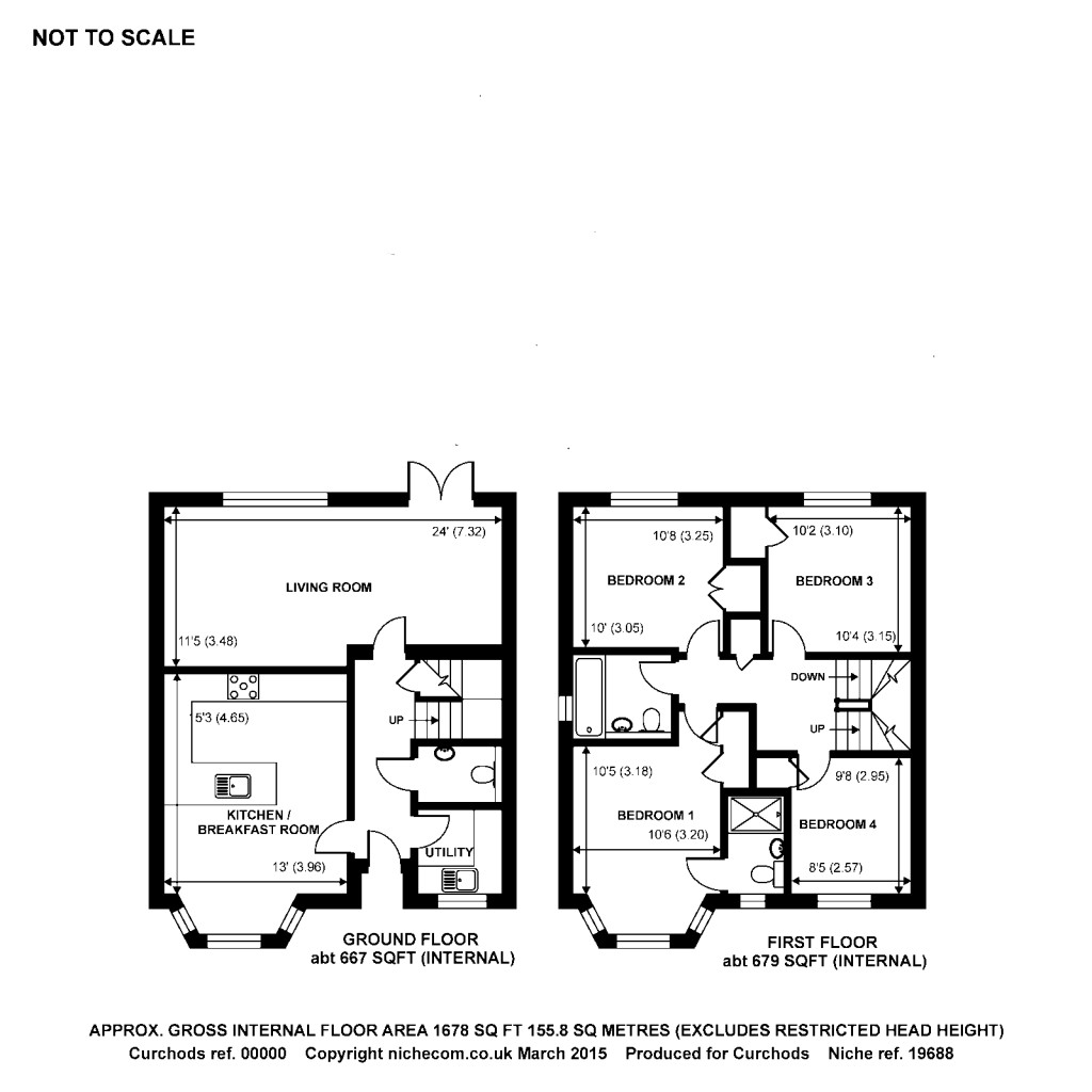 Floorplans For Old Rectory Gardens, Cobham, Surrey