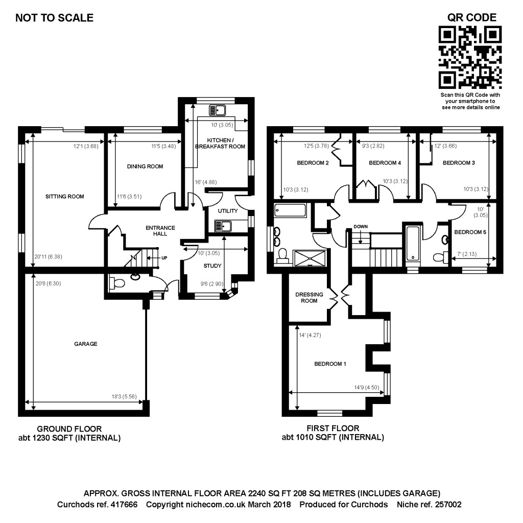 Floorplans For The Grange, Midway, Walton On Thames, KT12