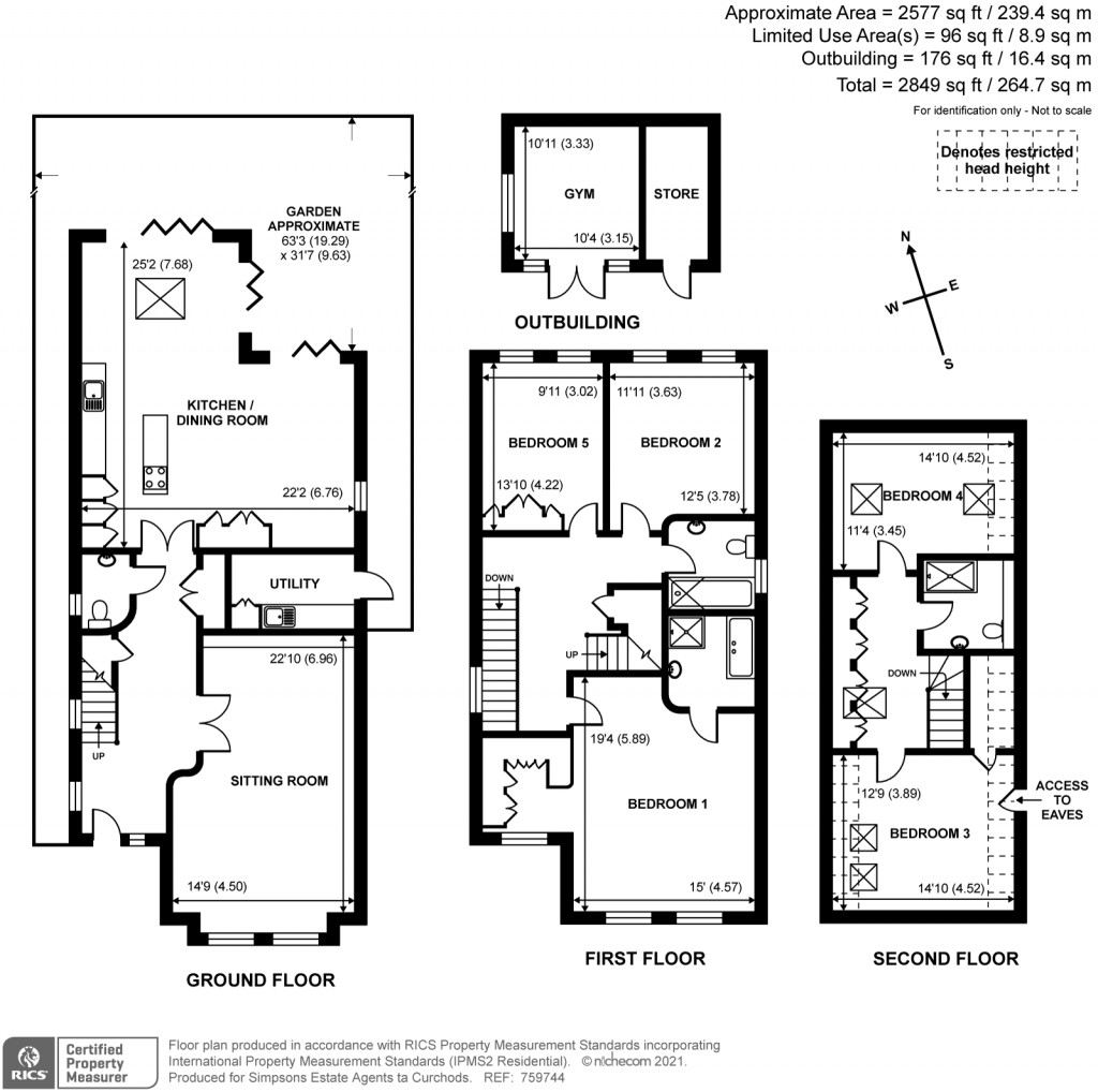 Floorplans For Palace Road, East Molesey, KT8
