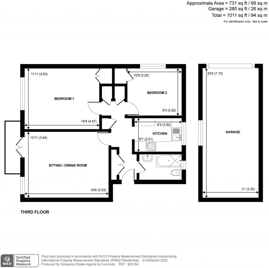 Floorplans For Hillbrow Court, Esher, Surrey