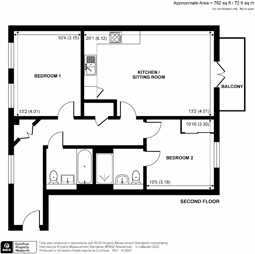 Floorplans For Bell Farm Way, Walton-On-Thames, KT12