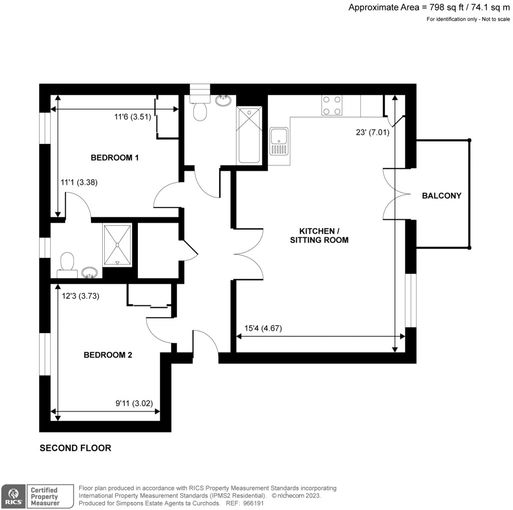 Floorplans For Albright Gardens, Walton On Thames, KT12