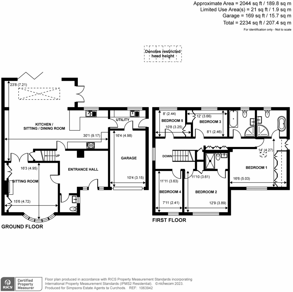 Floorplans For Ferndown Gardens, Cobham, KT11