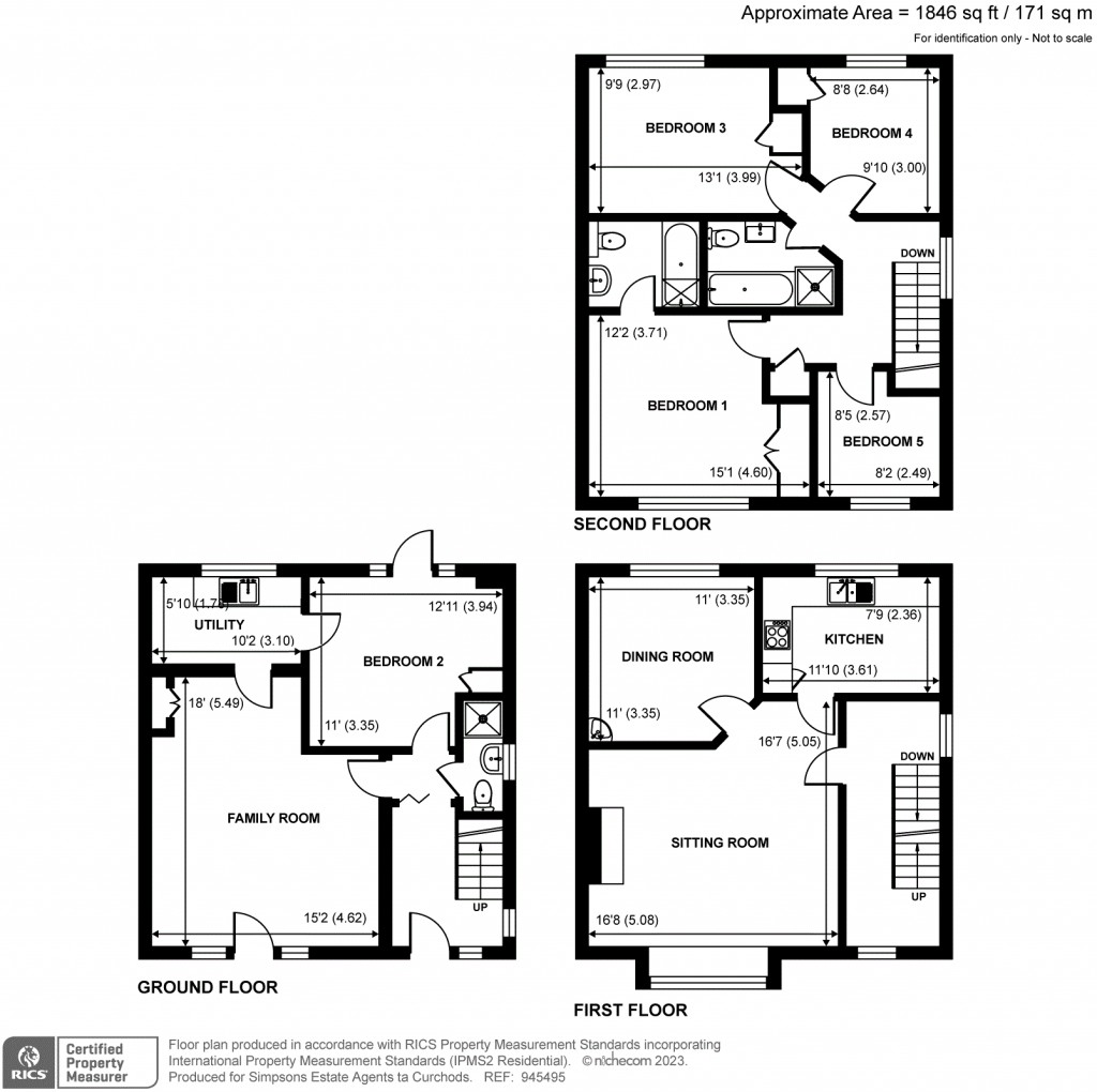 Floorplans For Molember Road, East Molesey, Surrey