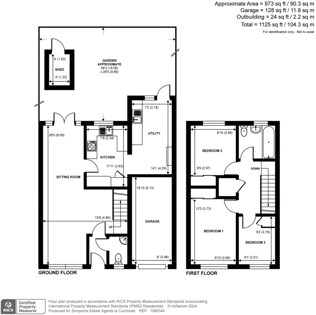 Floorplans For Hersham, Walton-on-Thames, Surrey