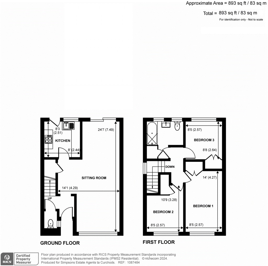 Floorplans For Copse Road, Cobham, KT11