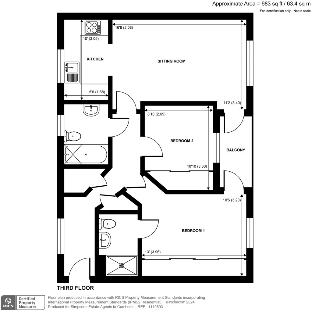Floorplans For International Way, Sunbury-On-Thames, Surrey