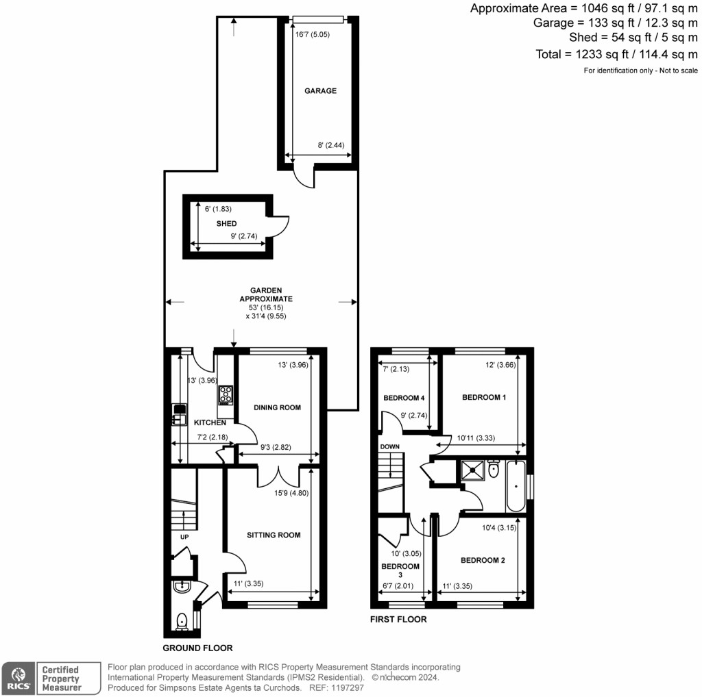Floorplans For Cottimore Lane, Walton-On-Thames, KT12