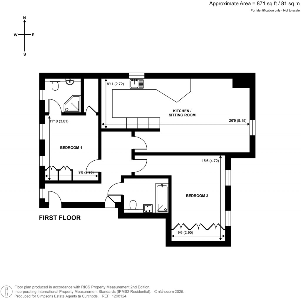 Floorplans For The Furlongs, Esher, Surrey
