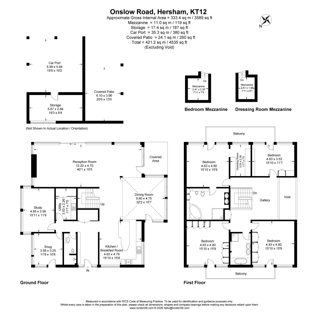 Floorplans For Burwood Park, Walton-on-Thames, Surrey