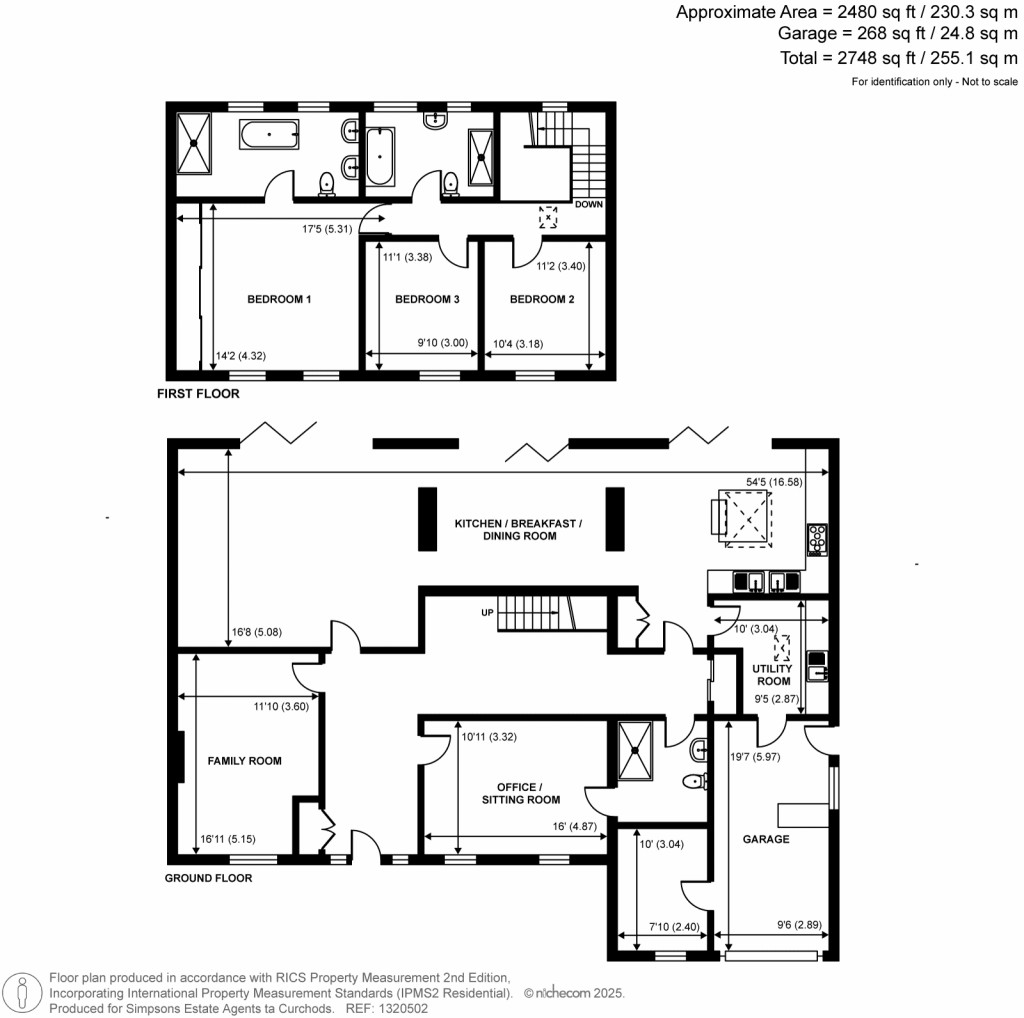 Floorplans For Nightingale Close, Cobham, Surrey