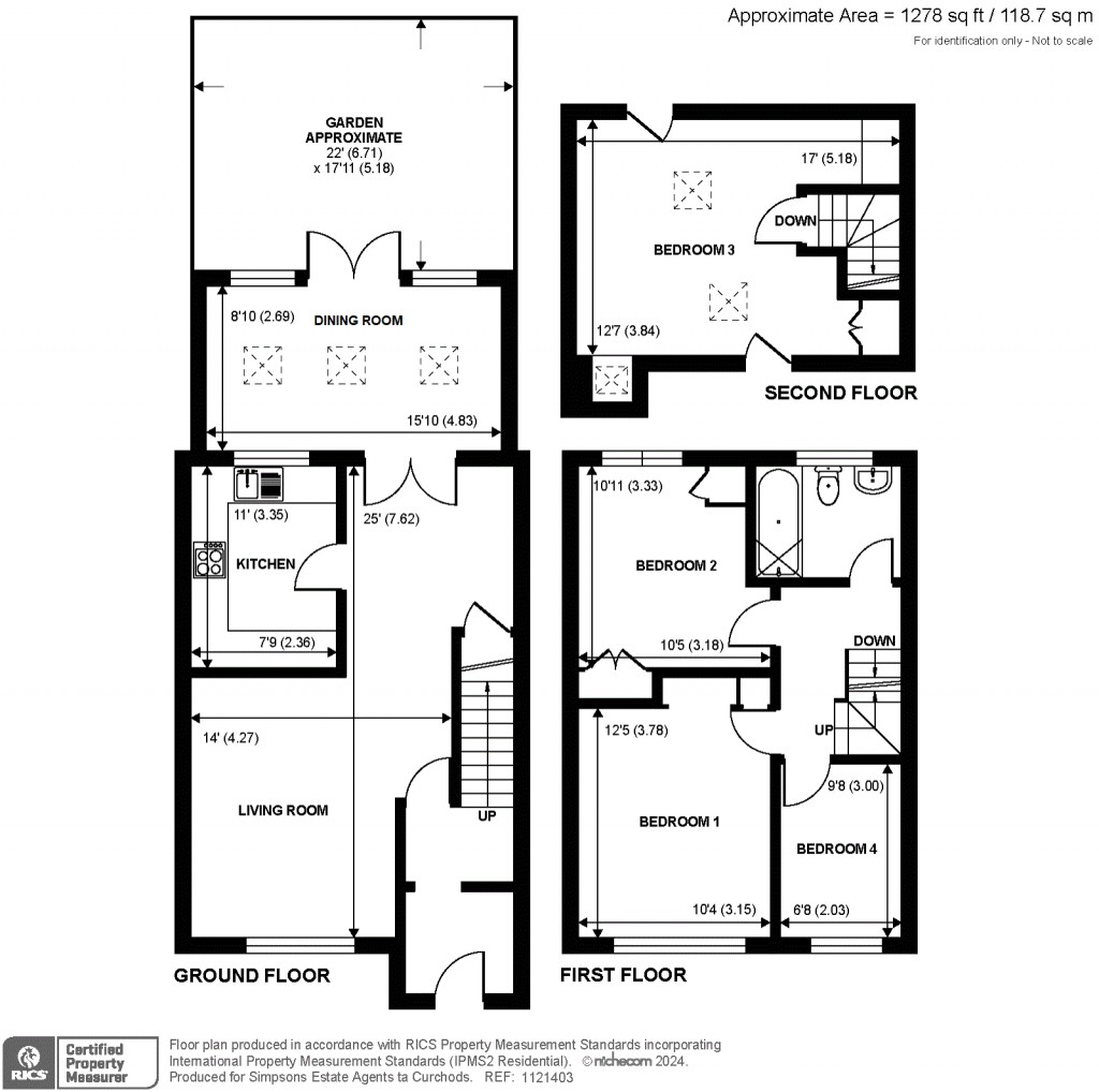 Floorplans For Roseacre Close, Shepperton, Surrey