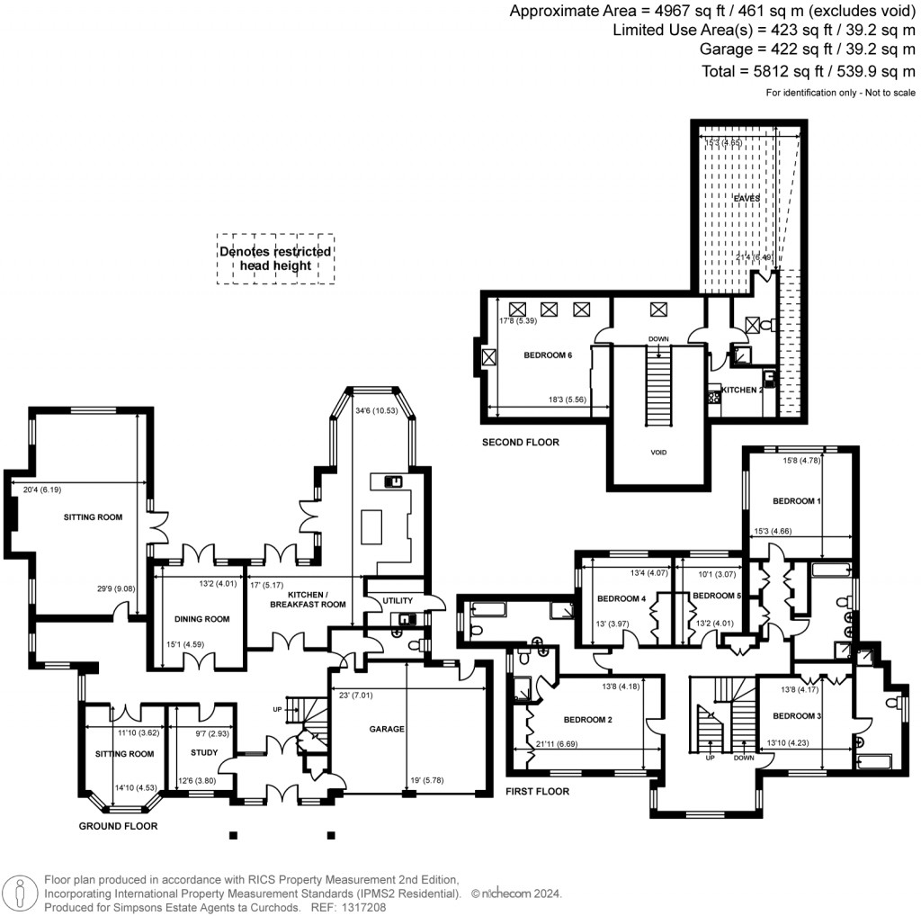 Floorplans For Hersham, Walton-on-Thames, Surrey