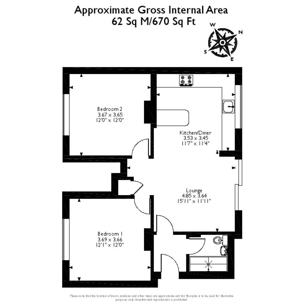 Floorplans For Linden Way, Shepperton, Surrey