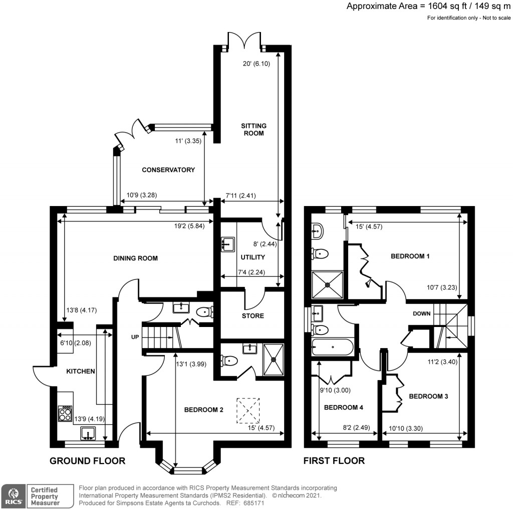 Floorplans For Rembrandt Way, Walton-On-Thames, Surrey