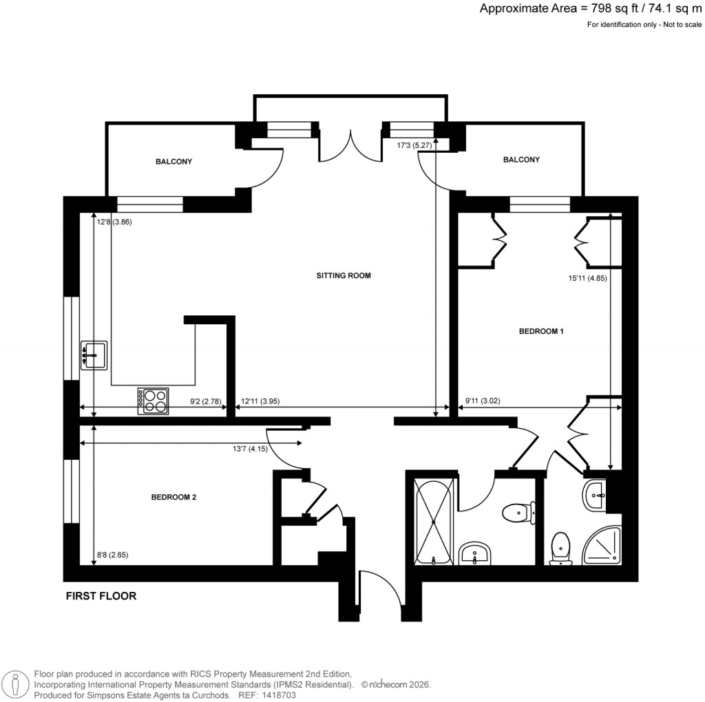 Floorplans For Swan Walk, Shepperton