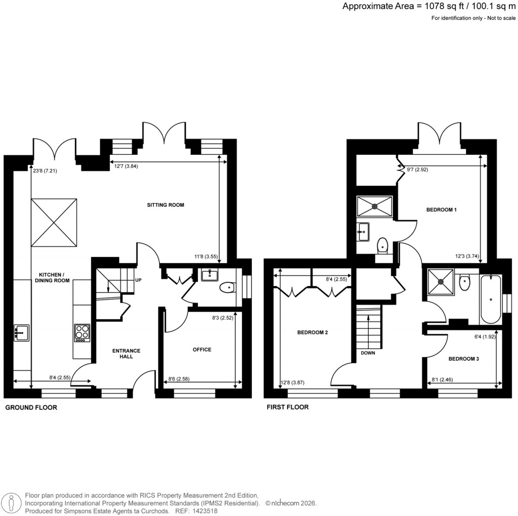 Floorplans For Hersham, Walton-on-Thames, Surrey