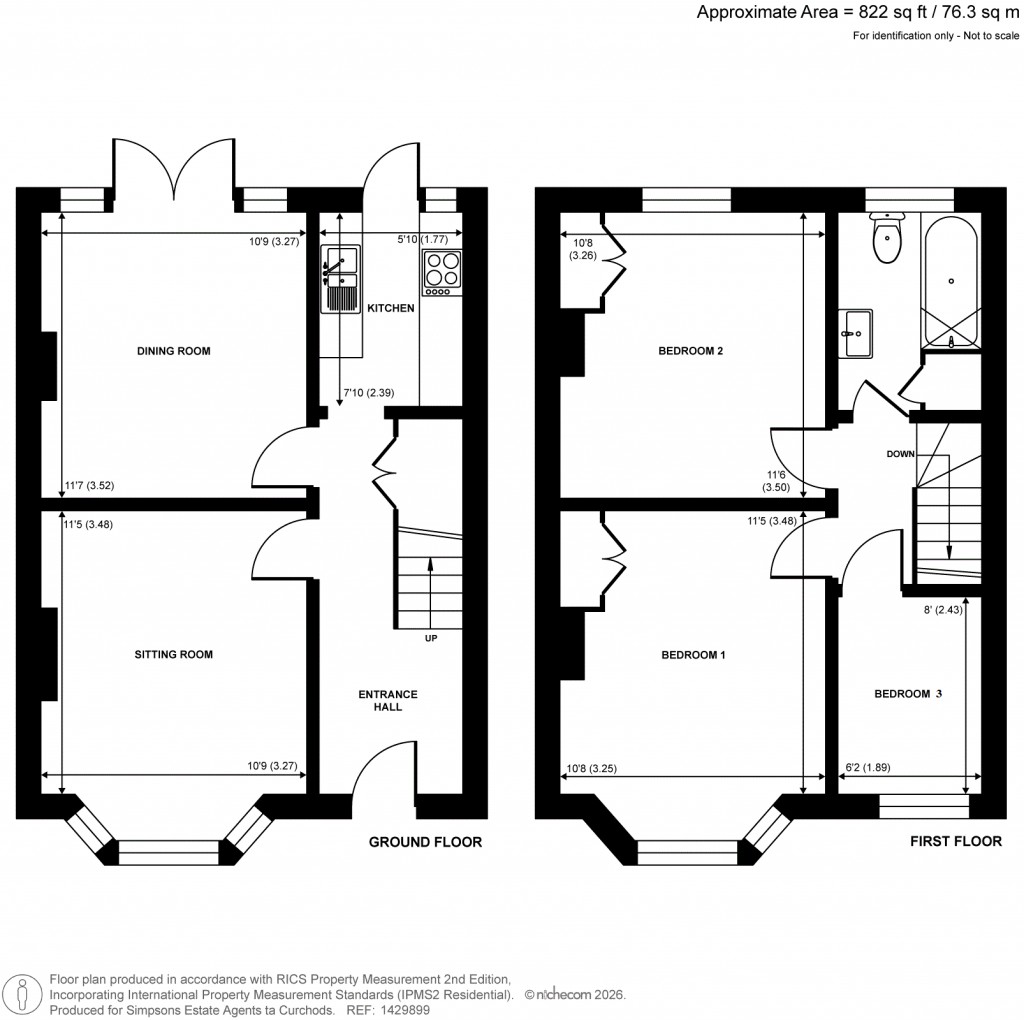 Floorplans For Wood Road, Shepperton, Surrey