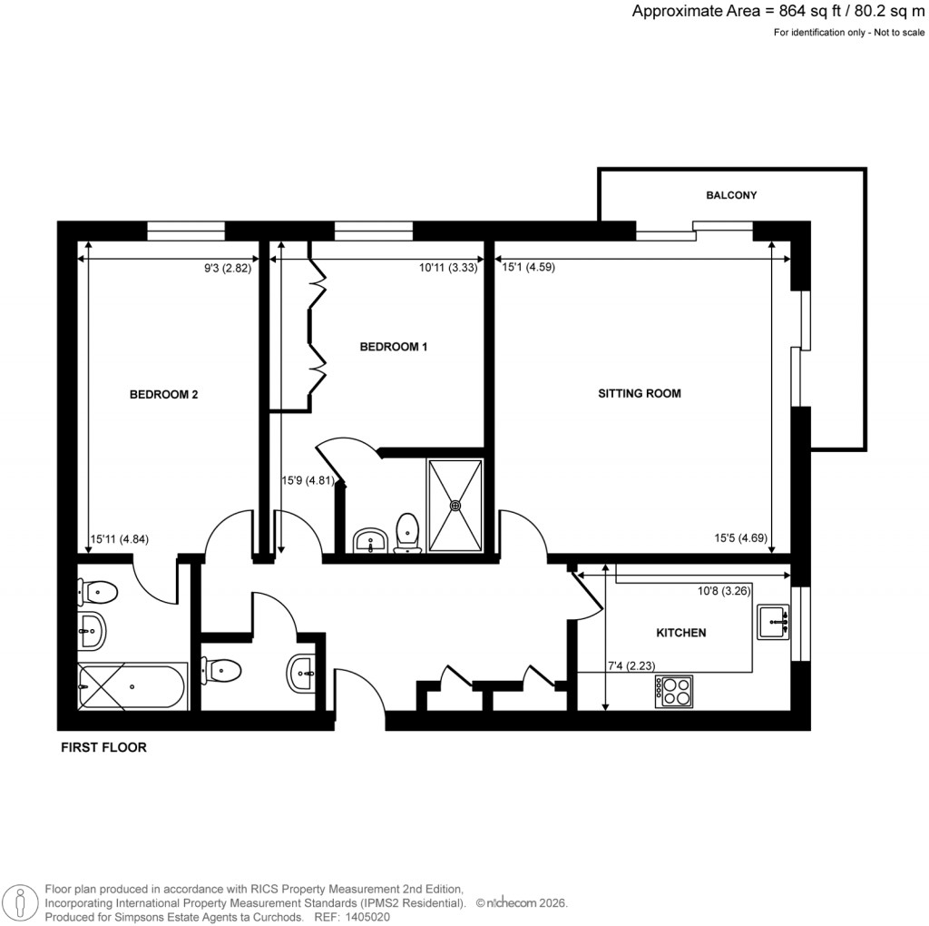 Floorplans For Hersham Road, Walton On Thames, Surrey