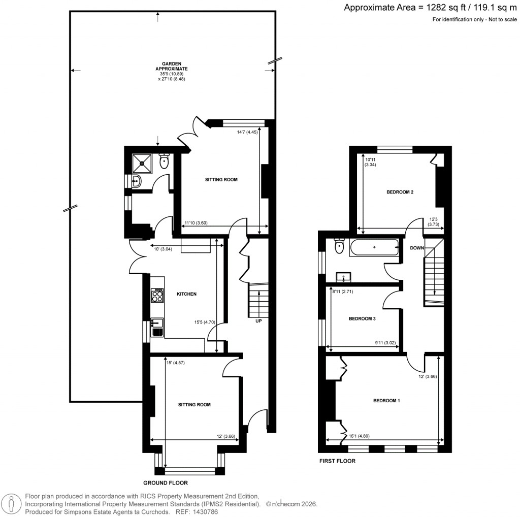 Floorplans For Hurst Grove, Walton On Thames, Surrey