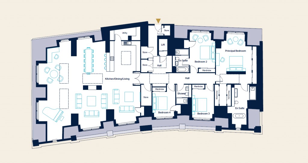 Floorplans For Village View, Belford Road, Edinburgh, Midlothian