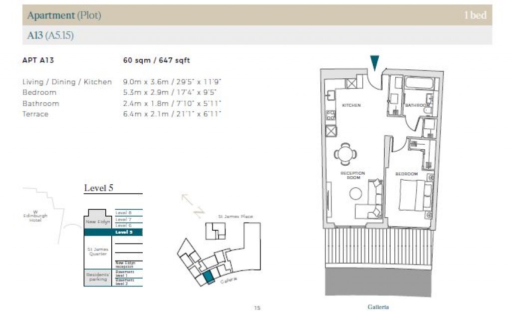 Floorplans For Pavilion A, New Eidyn, St James Quarter, Edinburgh