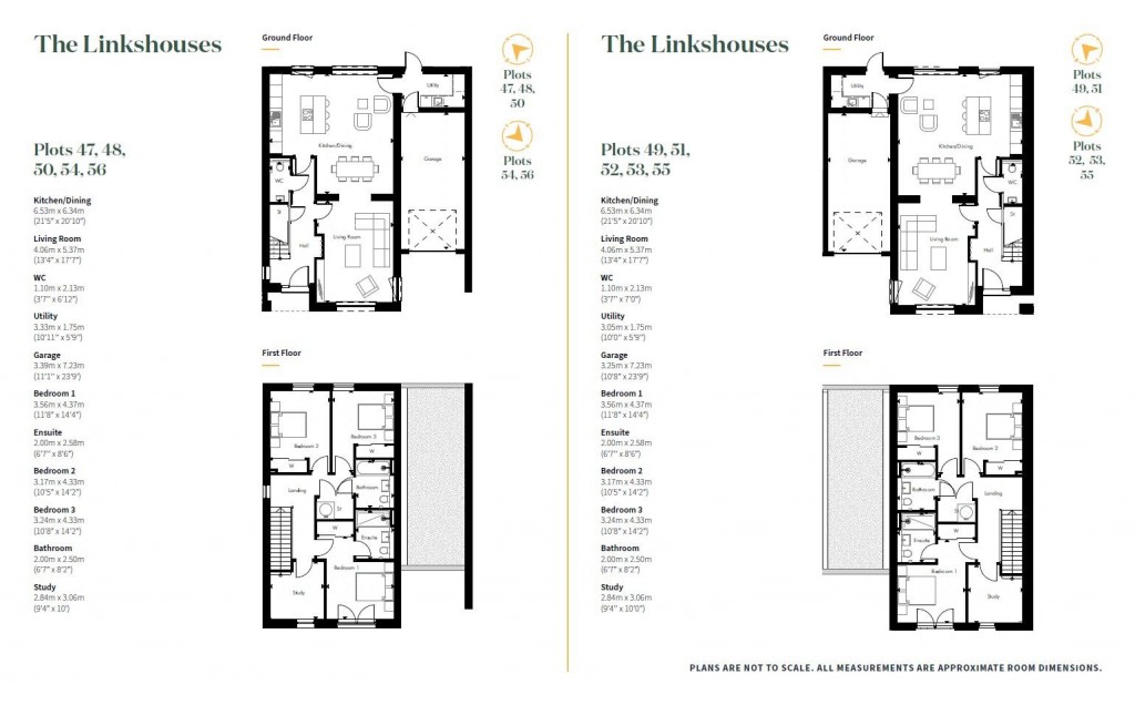Floorplans For The Linkshouses, St Andrews West, St Andrews