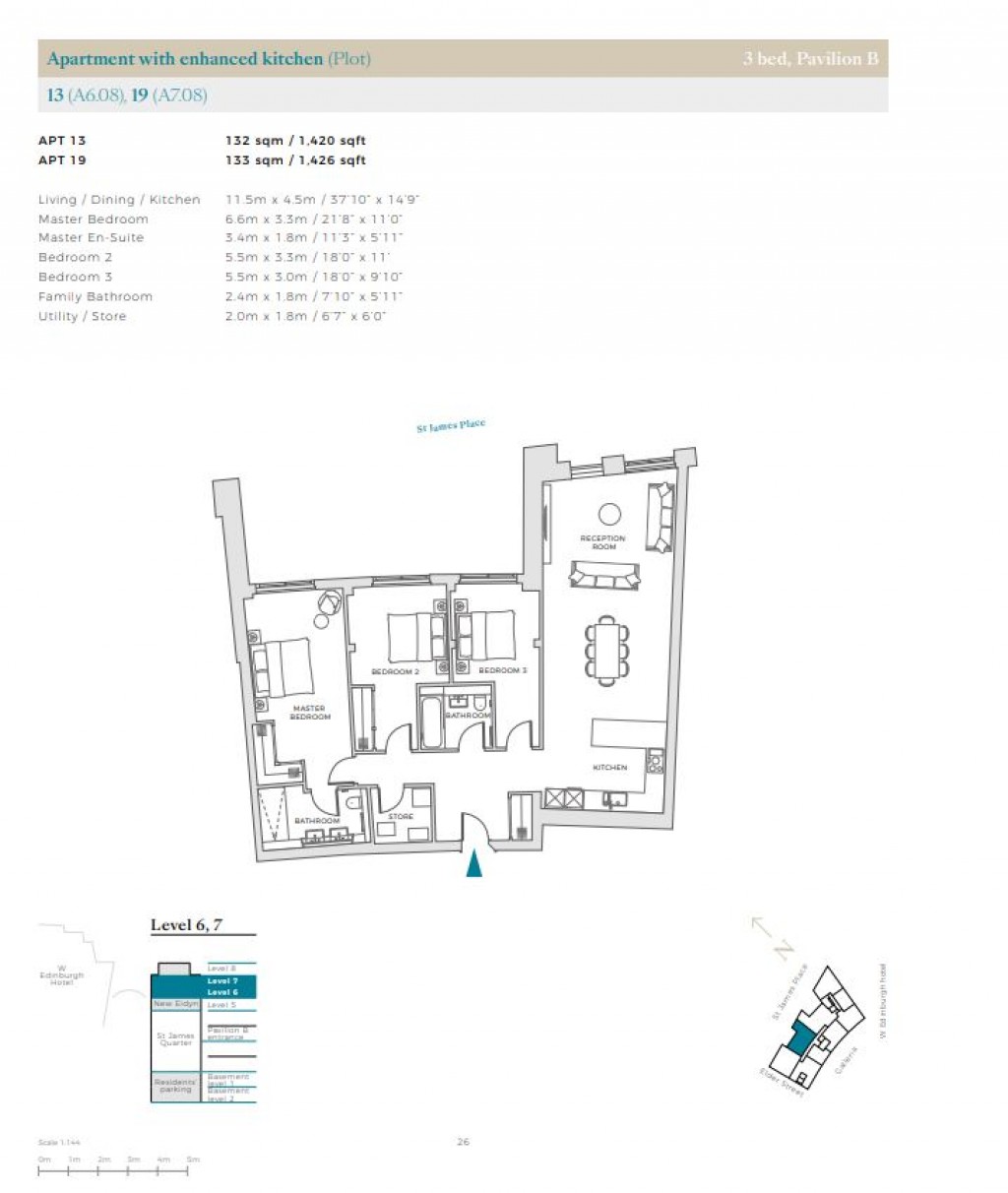Floorplans For  New Eidyn, St James Quarter, Edinburgh