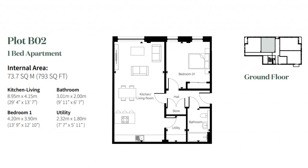 Floorplans For Apt Block B, St Andrews West, St Andrews