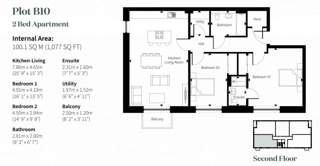 Floorplans For Apt Block B, St Andrews West, St Andrews