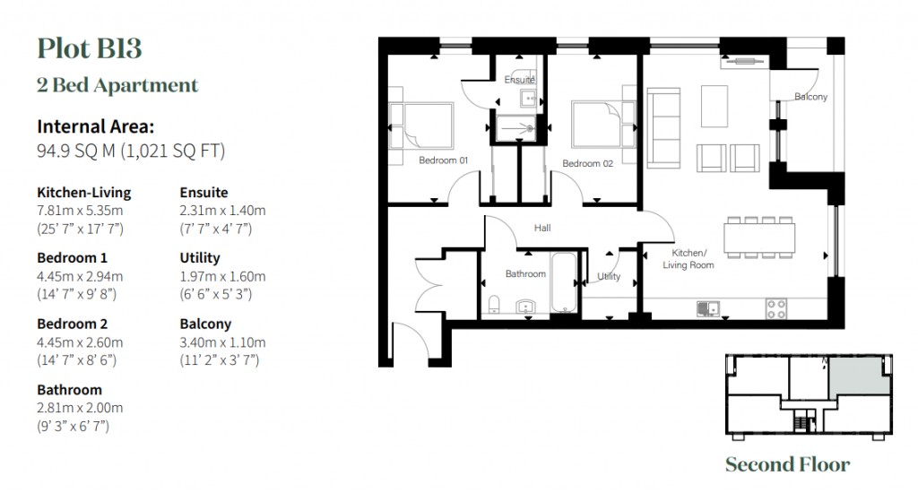 Floorplans For Apt Block B, St Andrews West, St Andrews