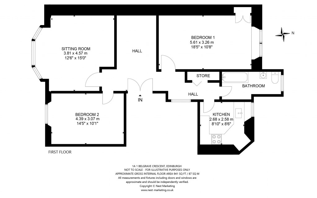 Floorplans For Belgrave Crescent, West End, Edinburgh
