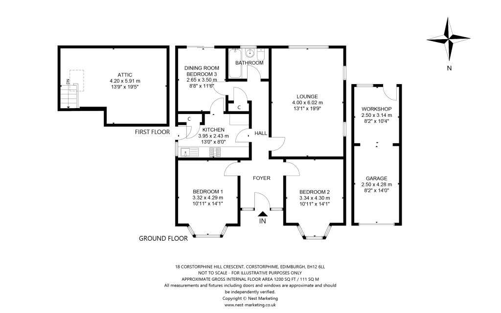 Floorplans For Corstorphine Hill Crescent, Corstorphine, Edinburgh