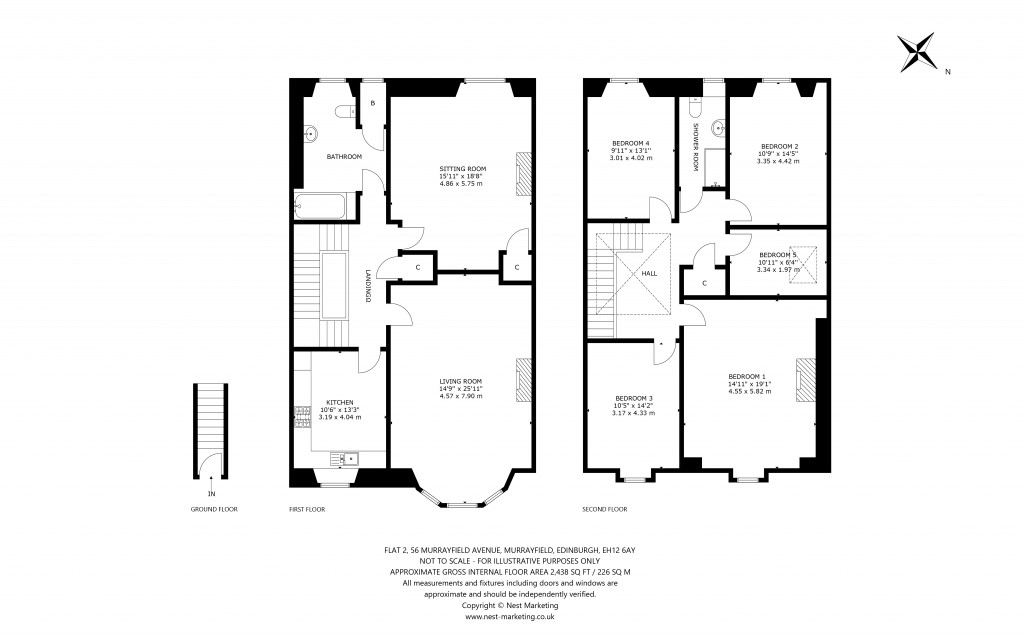 Floorplans For Murrayfield Avenue, Murrayfield, Edinburgh