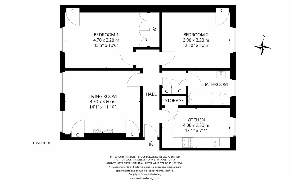 Floorplans For Cheyne Street, Stockbridge, Edinburgh