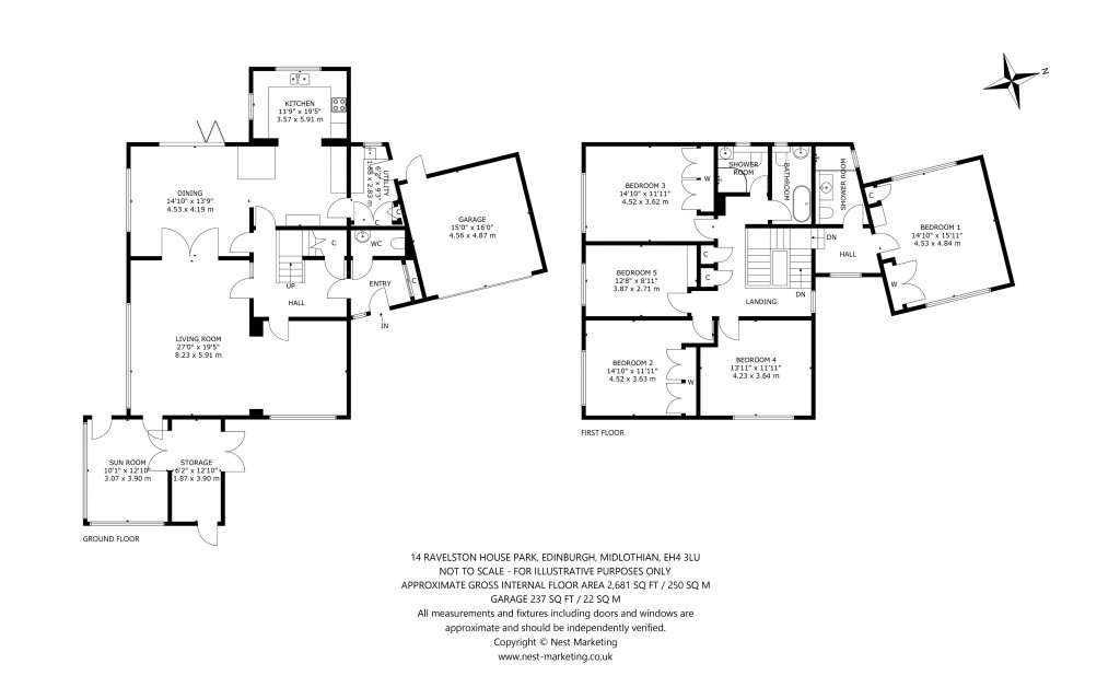 Floorplans For Ravelston House Park, Edinburgh