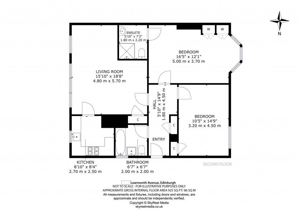 Floorplans For Learmonth Avenue, Edinburgh