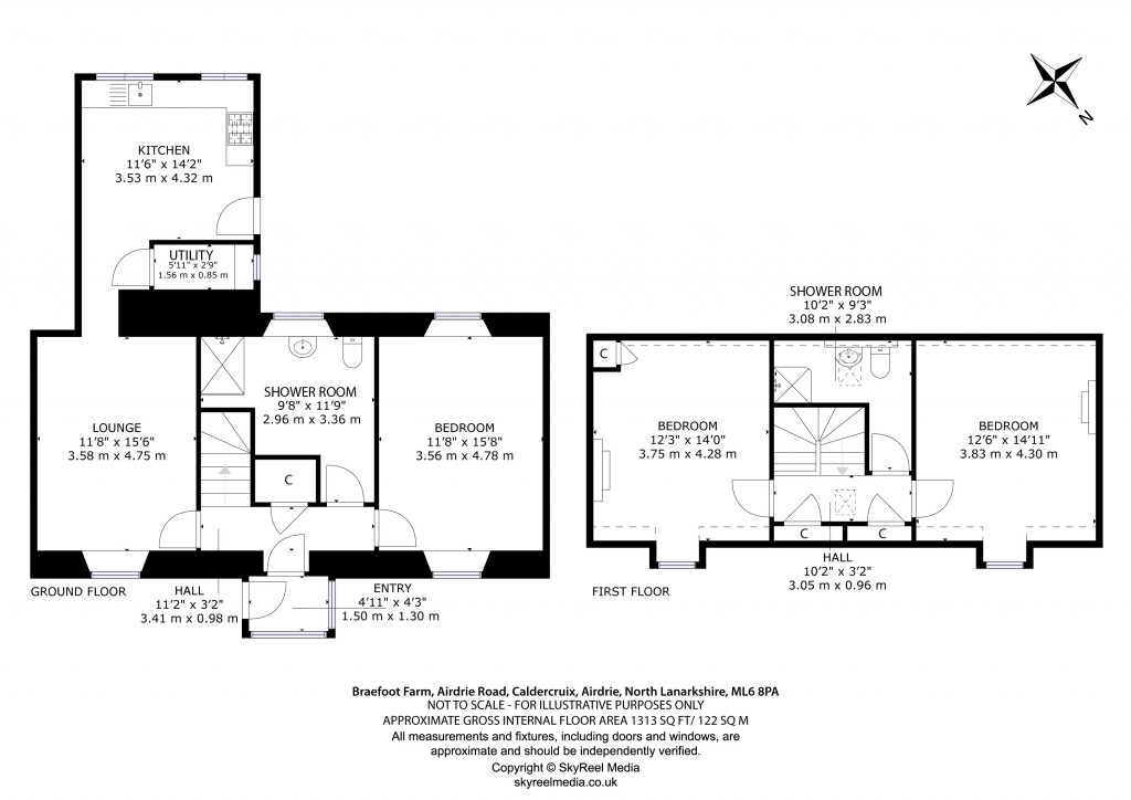 Floorplans For Caldercruix, Airdrie, North Lanarkshire