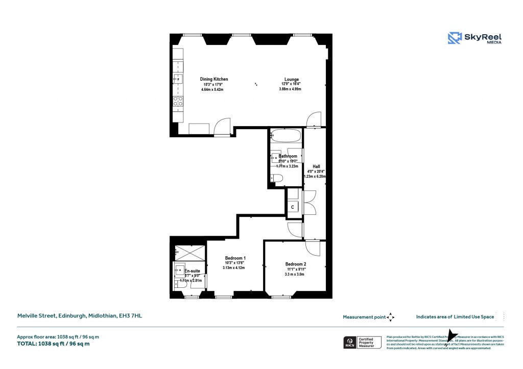 Floorplans For Melville Street, Edinburgh