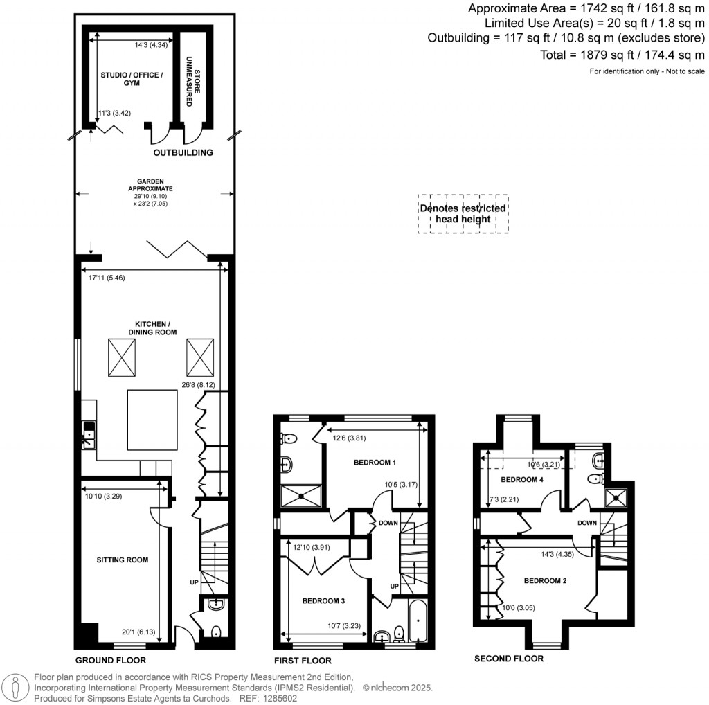 Floorplans For Corbett Avenue, East Molesey, Surrey