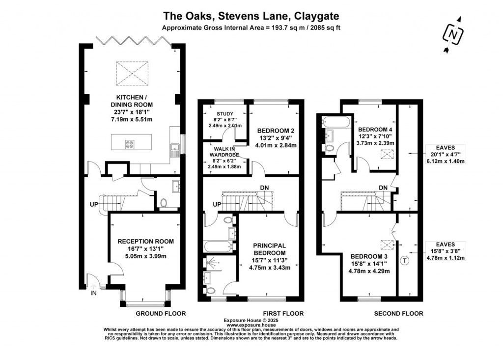 Floorplans For Stevens Lane, Claygate, Surrey