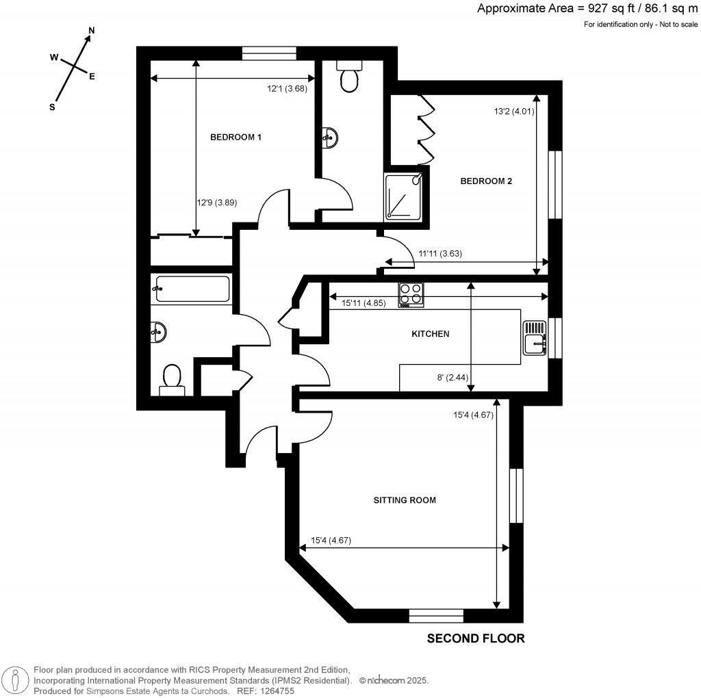 Floorplans For More Lane, Esher, Surrey