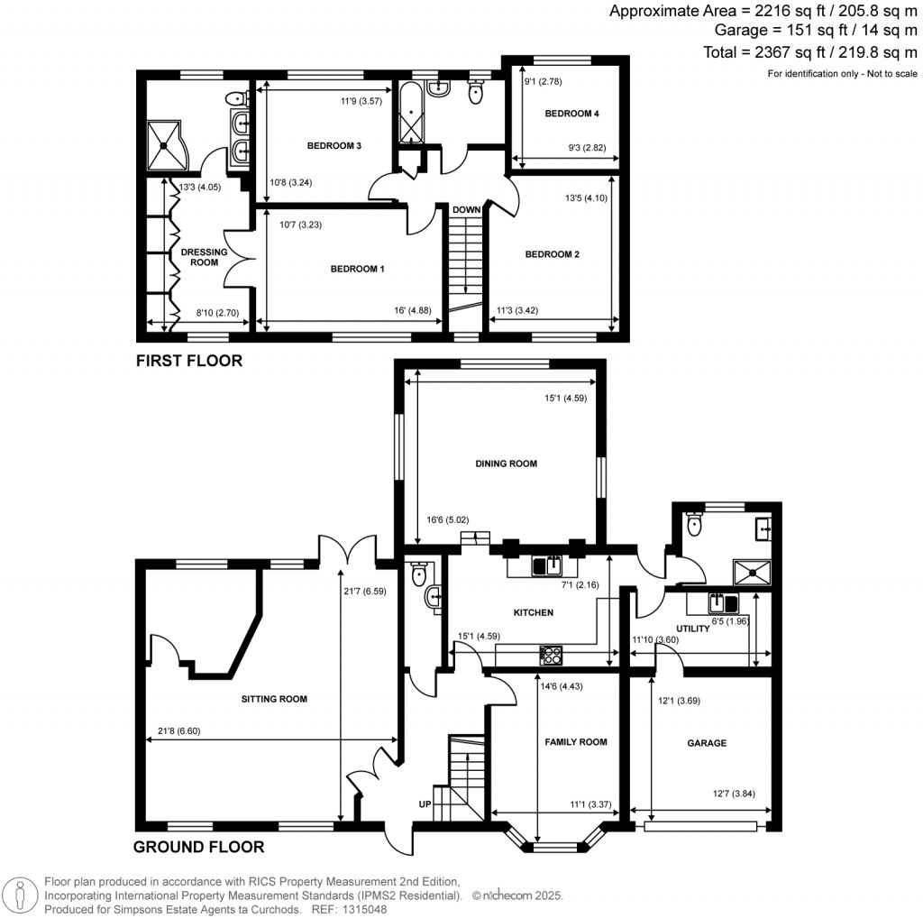 Floorplans For Hawks Hill Close, Fetcham, Leatherhead