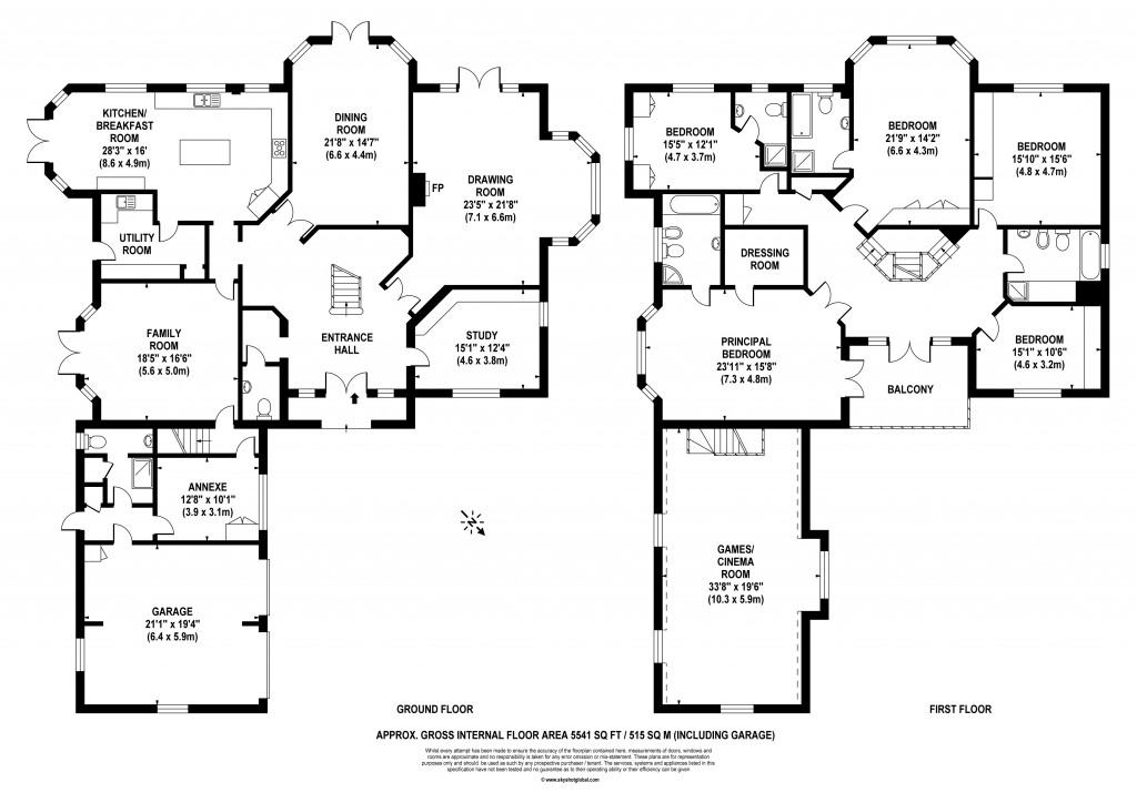 Floorplans For Rosebriars, Esher, Surrey
