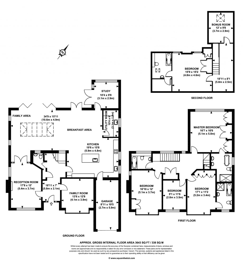 Floorplans For Copsem Drive, Esher, Surrey