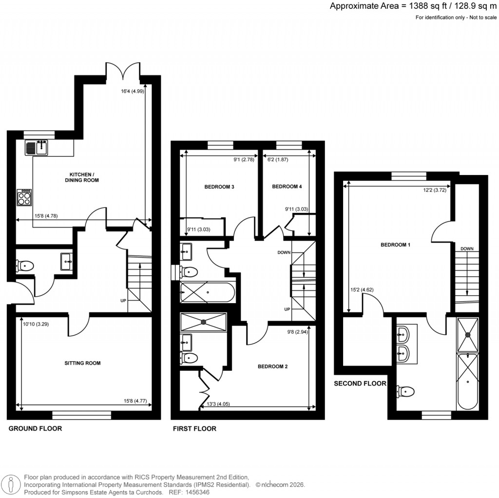 Floorplans For Lambert Place, Thames Ditton, Surrey