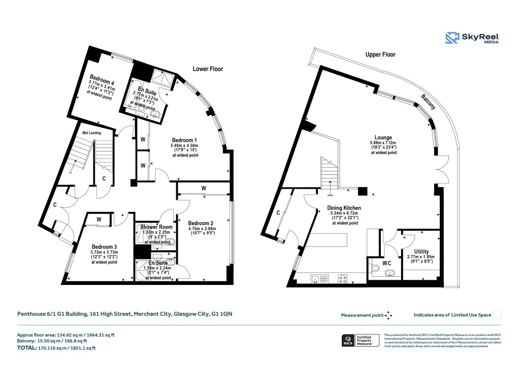 Floorplans For Merchant City, Glasgow City