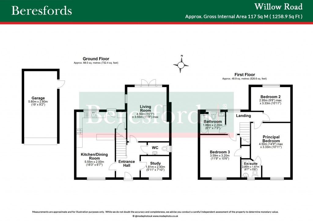 Floorplans For Willow Road, Dunmow, Essex